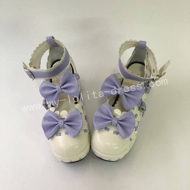 Sweet Red Whtie Lolita High Platform