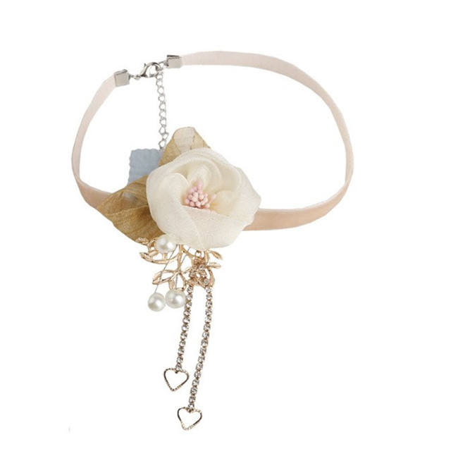 Bustling Flowers Beautiful Tassels Lolita necklace