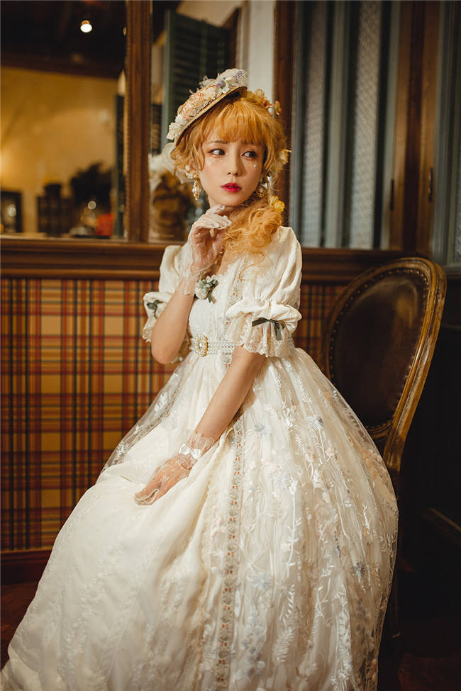 Miss Point ~ Salley Garden Empire Embroidery Lolita OP SP - Custom Tailor
