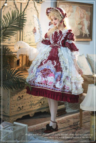 Jewelry Rabbit Luxury Lolita OP Tea Party Version