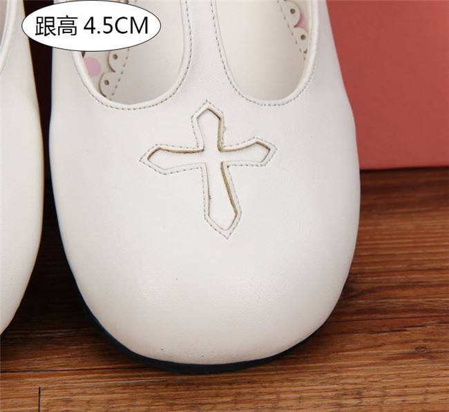 Angelic Imprint- Sweet T-shaped Straps Lolita Square Heel Shoes with Detachable Angel Wings