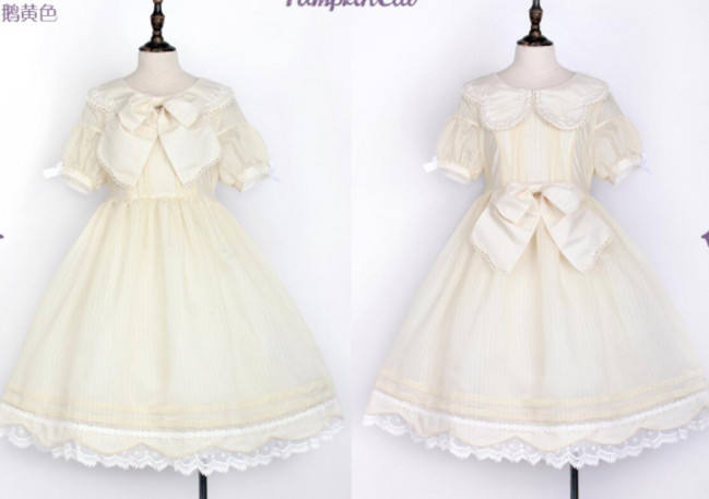 Pumpkin Cat Lolita ~Sweet Toothache~ Lolita OP -Ready made
