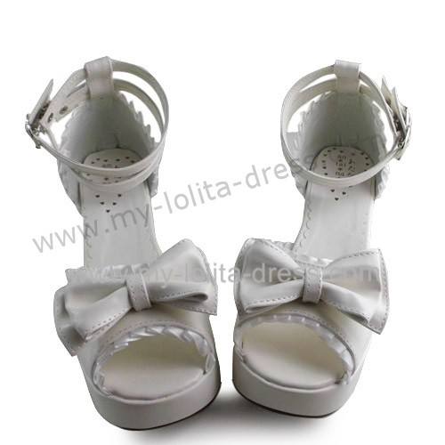 Glossy Red Ruffles Trim Pretty Girls Summer Shoes
