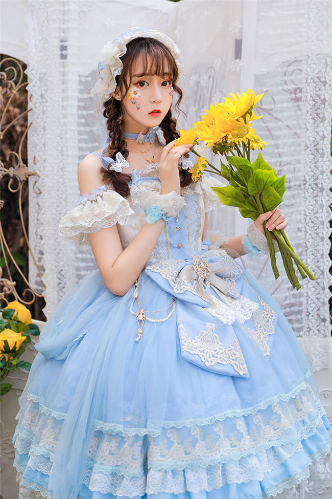 Flower Feast In Spring~ Elegant Lolita JSK Bridal Design -out