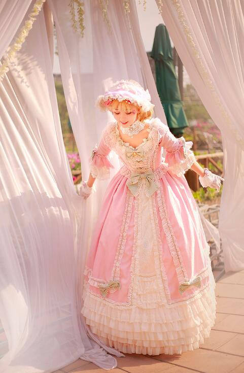 Moira~ Lolita Short Sleeves OP Dress -Sax Size XL In Stock
