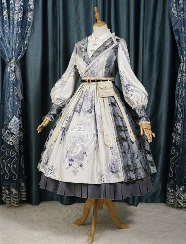 Rabbit Teeth ~Heavy Jacquard Fake Two-pieces Qi Lolita OP