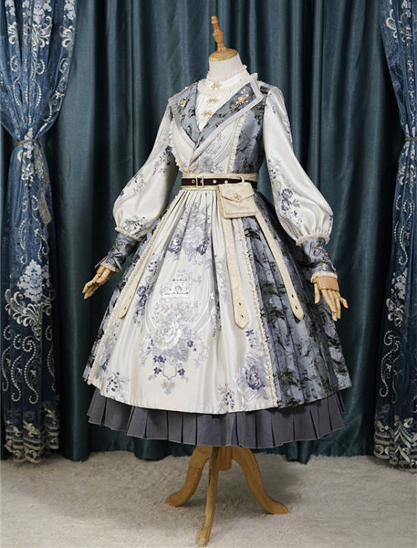 Rabbit Teeth ~Heavy Jacquard Fake Two-pieces Qi Lolita OP