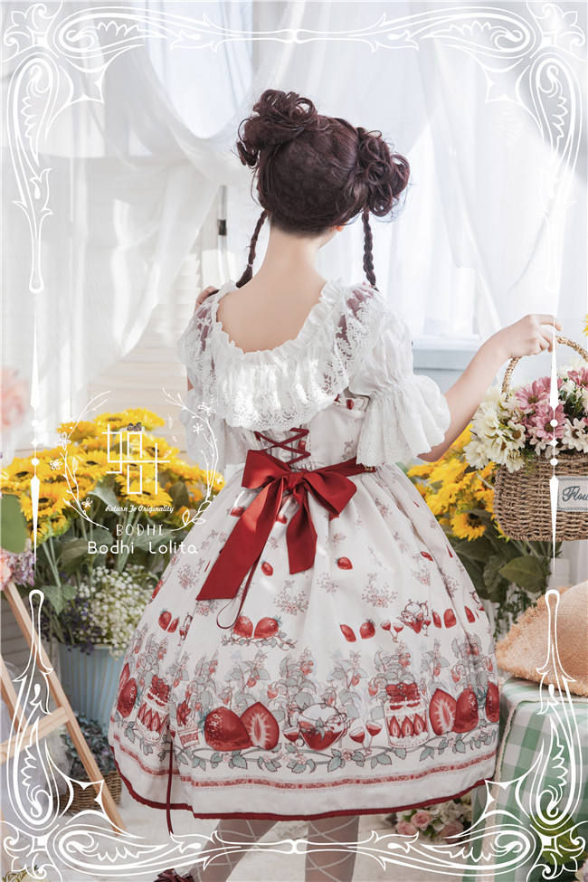 Strawberry Fruit Tea Lolita JSK -Pre-order Closed