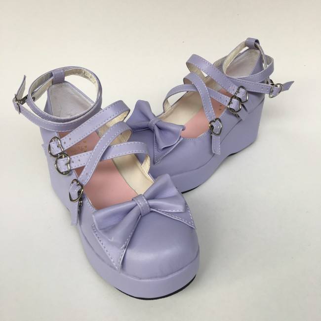 Black High Platform Lolita Shoes