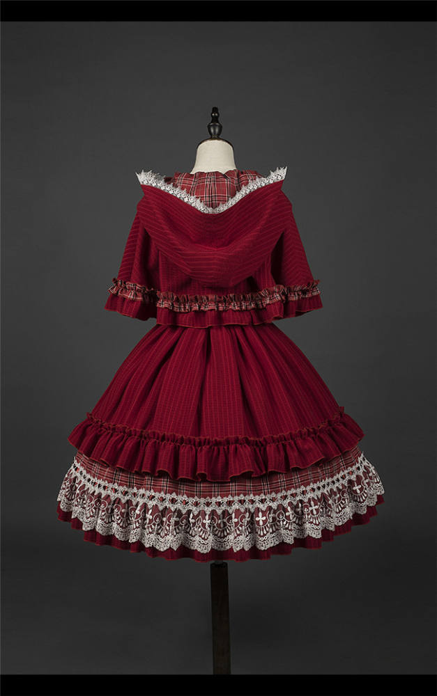 YUPBRO Lolita ~Little Red Riding Hood Soft Lolita JSK Fullset -Ready Made