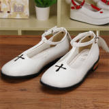 Angelic Imprint- Sweet T-shaped Straps Lolita Flat Shoes with Detachable Angel Wings