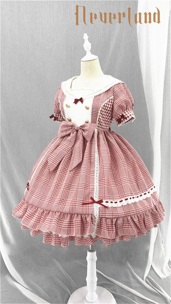 Not Stripe~ Sweet Gingham Lolita OP Dress off