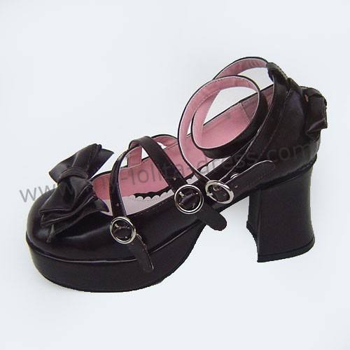Dark Coffee Lolita Heels Footwear