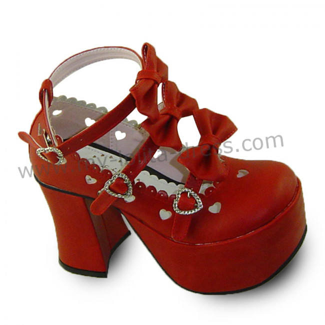 Three Bows Lolita Shoes