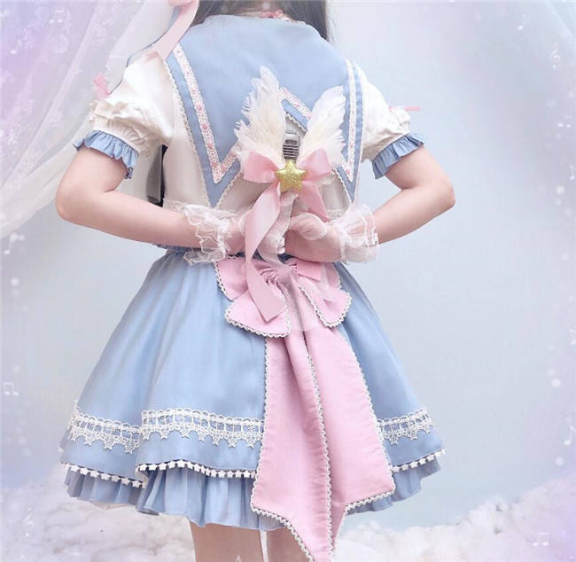Rising Star ~Sweet Sailor Lolita Top+Skirt Set - In Stock