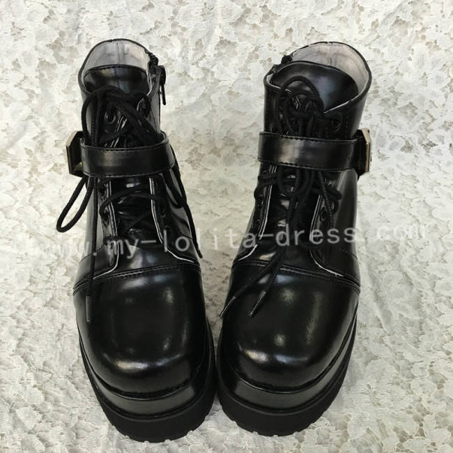 Sweet Black Lolita Heels Shoes with Platform