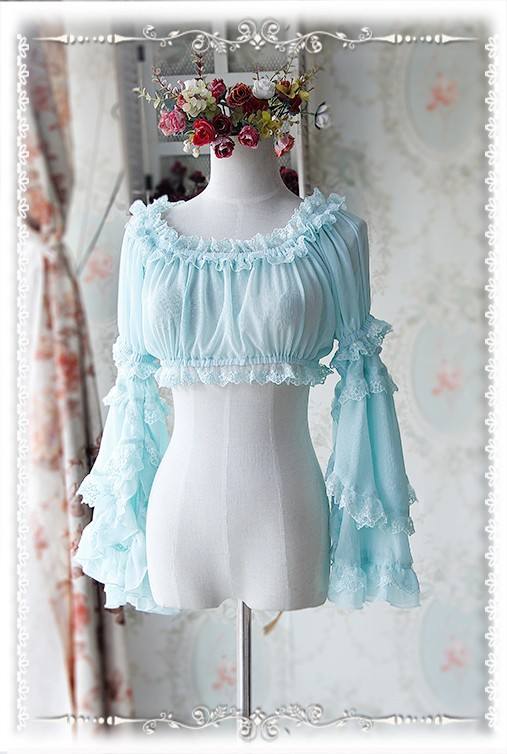 Infanta Detachable Set-in Hime Sleeves Chiffon Lolita Blouse