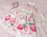 Starwish~ Cream Strawberry~ Sweet Cute Lolita Jumper for Kids