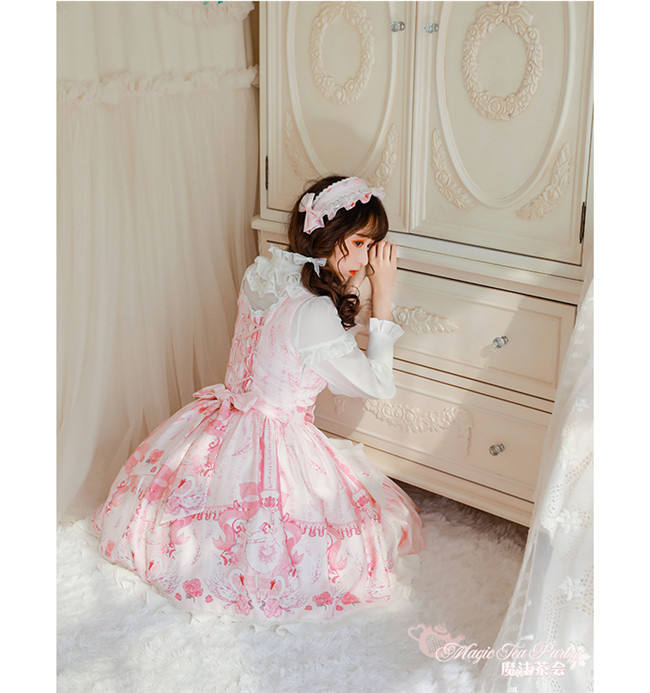 Magic Tea Party ~Swan Lake~ Classic Lolita OP/JSK-Ready Made