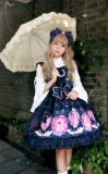 Beauty and the Beast~ Sweet Lolita Printed JSK Dress With Detachable Overskirt -OUT