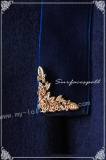 Elegant Gold Silver Embroidery Wool Lolita Winter Long Coat
