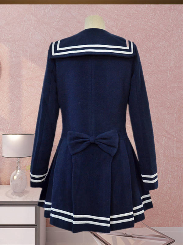 Princess Faith College School Style Sailor Style Lolita Long Coat