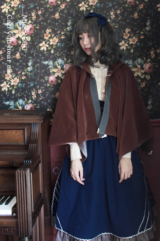MISS 1860~ Vintage Lolita Cape+Skirt+Corset+Blouse -out