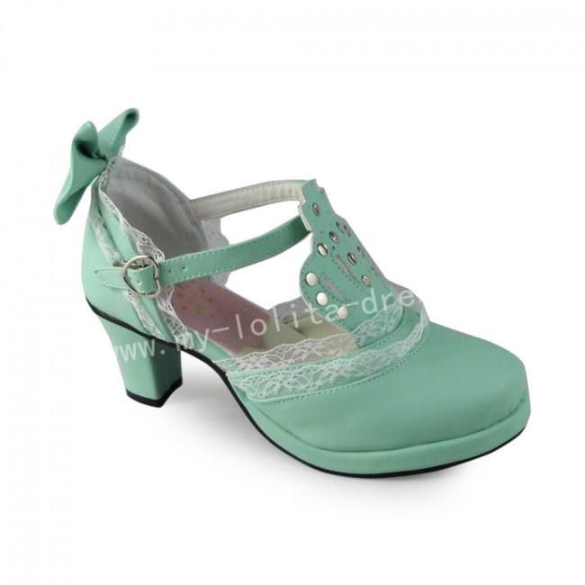 Sweet Mint Lolita Heels Shoes