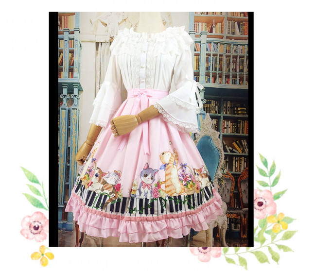 Sweet Chiffon Flare Sleeves Lolita Blouse