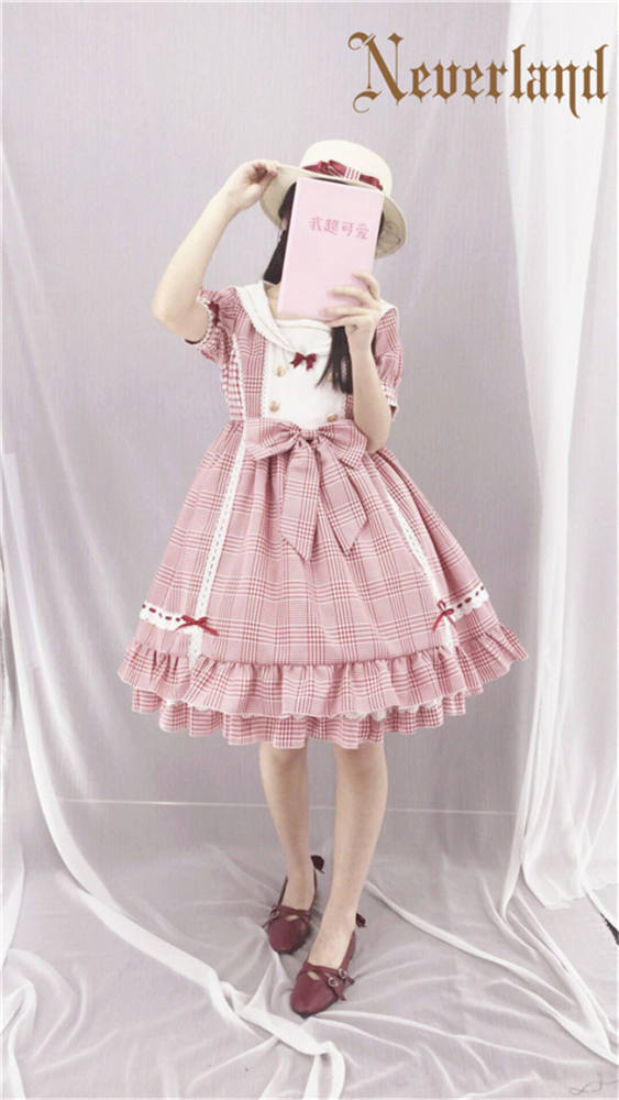 Not Stripe~ Sweet Gingham Lolita OP Dress off