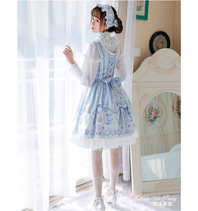 Magic Tea Party ~Swan Lake~ Classic Lolita OP/JSK-Ready Made