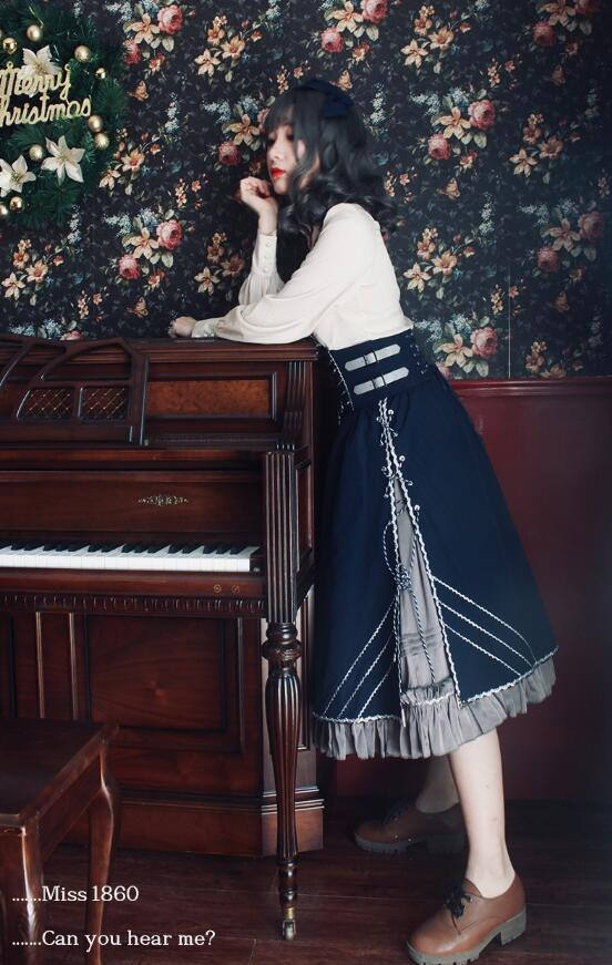 MISS 1860~ Vintage Lolita Cape+Skirt+Corset+Blouse -out