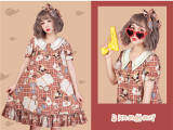 The Detective Bear~ Sweet Printed Lolita OP and JSK -OUT
