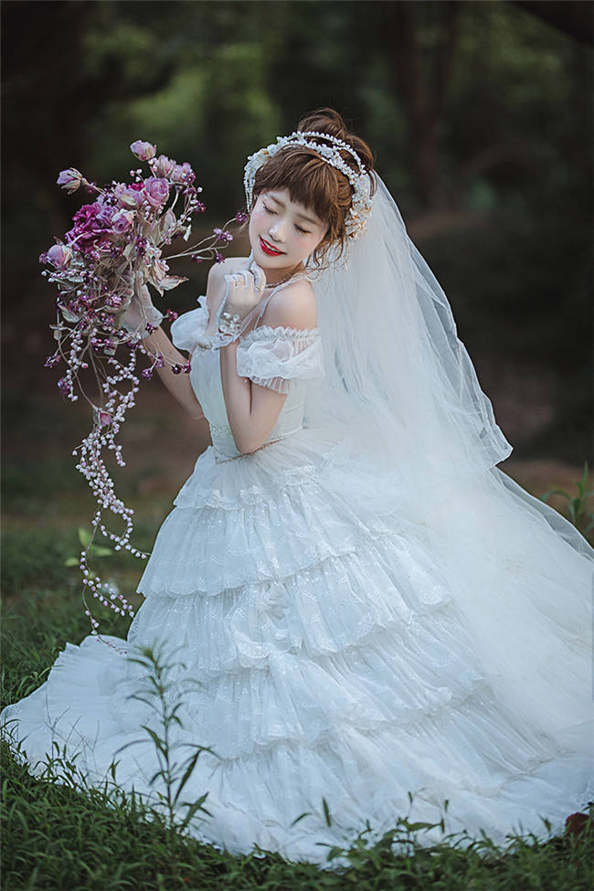 Moon Lover ~ Elegant Lolita OP Bridal Design -Pre-order