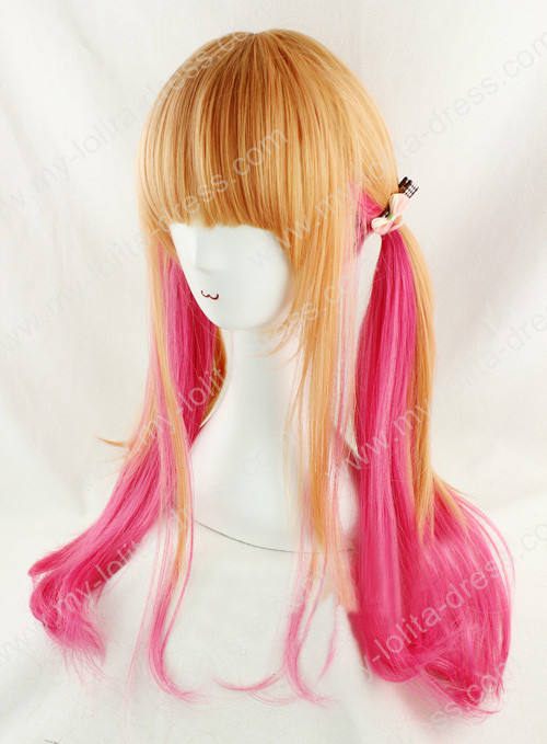 Orange Pink Double Tone 70cm Lolita Wig