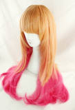 Orange Pink Double Tone 70cm Lolita Wig