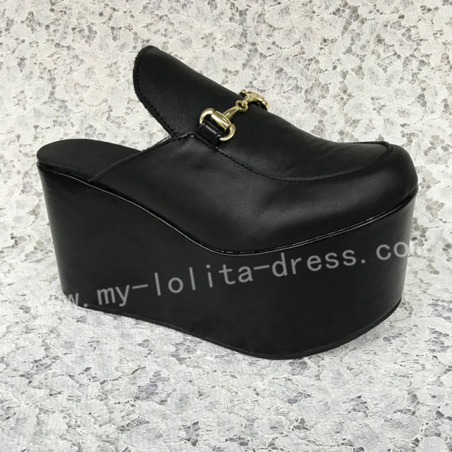 Sweet Matte Black Lolita High Platform