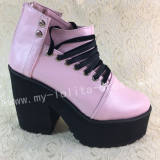Sweet Pink Loilta Square Heels Shoes O
