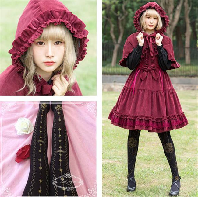 The Wolfing Red Riding Hat Thickening Lolita Jumper