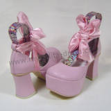 Sweet Pink Bow Lolita Sandals