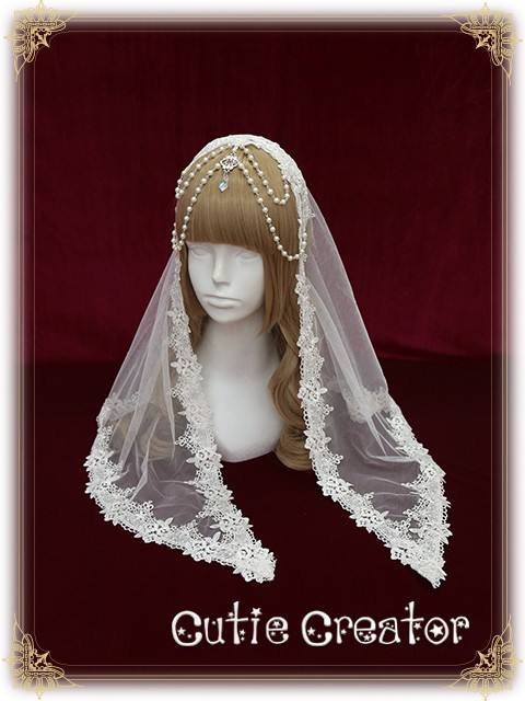 Sweet Dreamer Lace Beads Headbow and Veil Sets