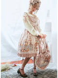 Annie's Breakfast~ Lolita Printed JSK Dress Normal/High Waist Version - Ready Made
