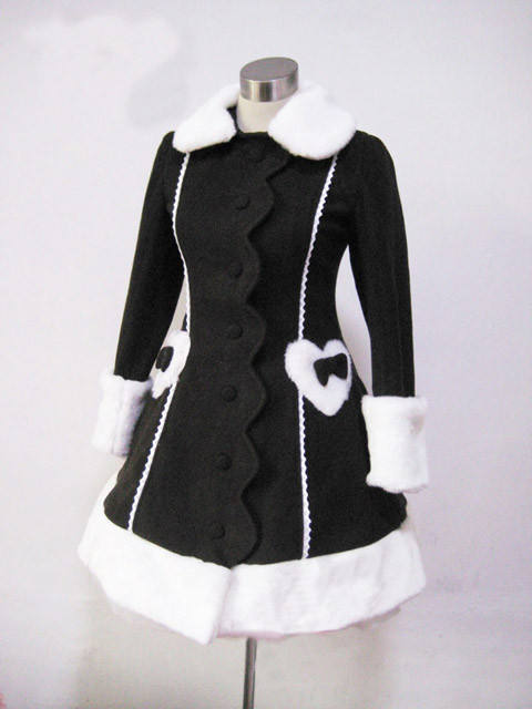 Black Long Winter Lolita Jacket