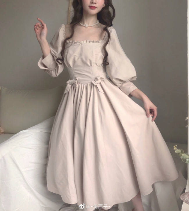 Gem Manor ~Elegant Vintage Lolita OP -Apricot L Size In Stock