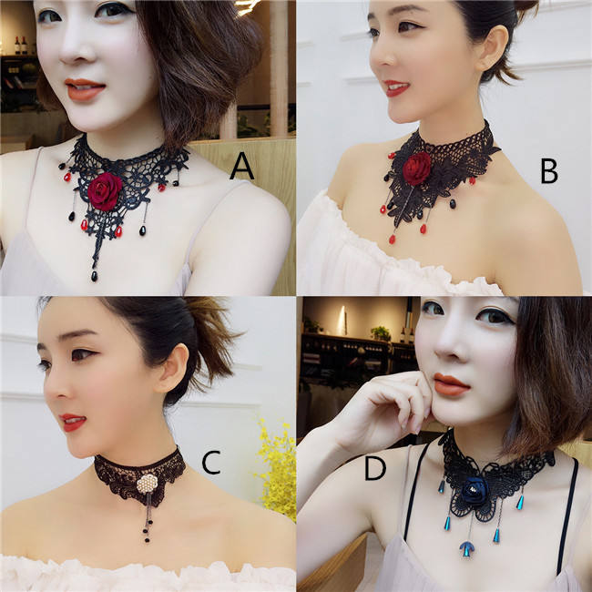 Aimimi~ Vintage Gothic lace Lolita Necklace
