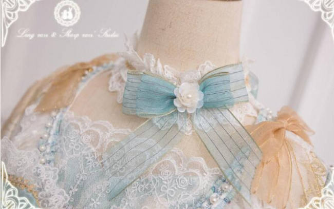 Ode to Love and Vows ~Luxury Lolita Fullset (OP + Necklace + Wristcuffs + Bonnet + Back Yarn) -Ready Made