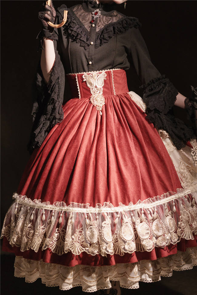 Miss Point ~ Elizabeth~ Elegant Lolita Fishbone Skirt Tea Party Version -Custom Tailor Available