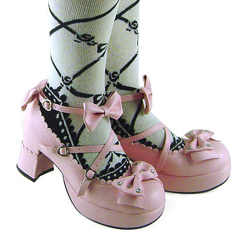 Sweet Pink PU Lolita Shoes
