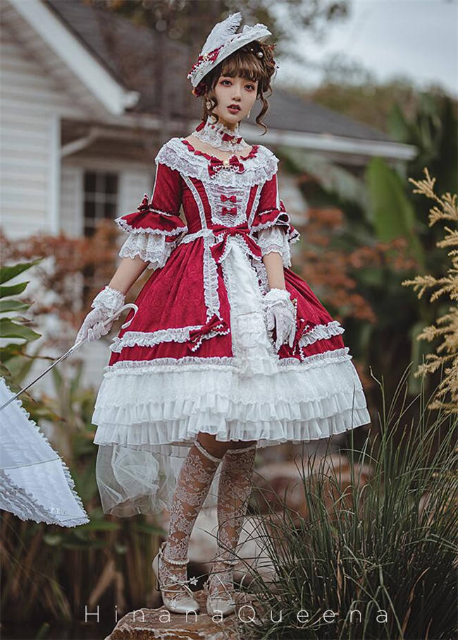 Moira~ Lolita Short Sleeves OP Dress -Sax Size XL In Stock