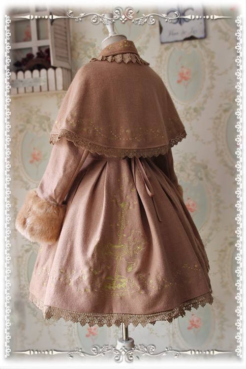 Infanta Merry-go-round Gold Emboridery Lolita Jacket and Cape